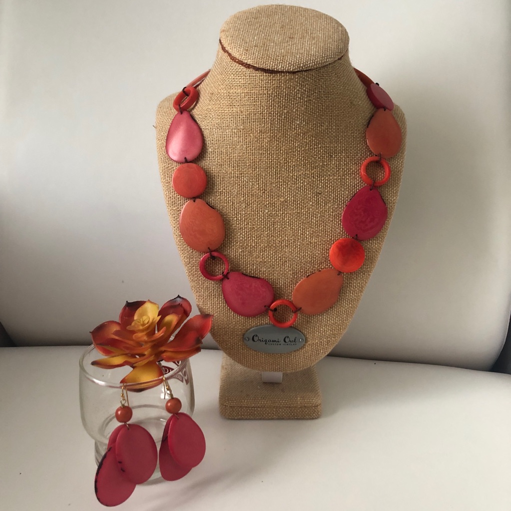 Tropical Necklace Earring Set 10$